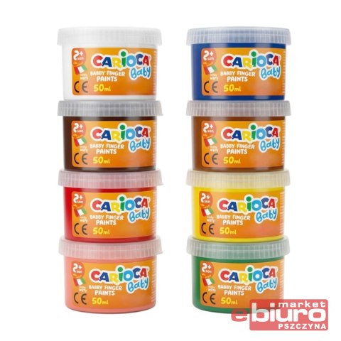 FARBY CARIOCA DO MALOWANIA PALCAMI 80ML 8 KOLORÓW