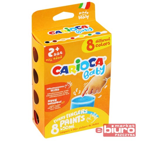 FARBY CARIOCA DO MALOWANIA PALCAMI 80ML 8 KOLORÓW