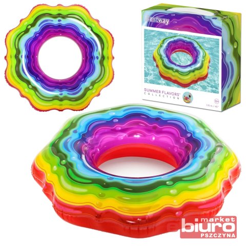 KOŁO DMUCHANE TĘCZOWE 115CM 36163 BESTWAY