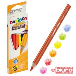 KREDKI CARIOCA OŁÓWKOWE NEON MAXI 6 KOL. 42809