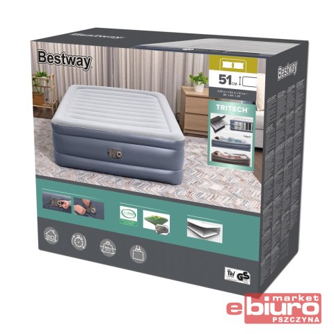 MATERAC DMUCHANY Z WBUDOWANĄ POMPKĄ 6713I BESTWA