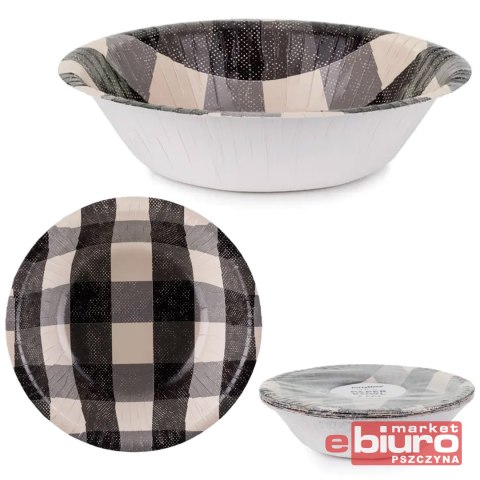 MISECZKI PAPIEROWE W KRATĘ MIX 17X4,5CM A'6 PARTYD