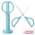 NOŻYCZKI NUSIGNE ENS051 ZE STOJAKIEM 18CM NIEBIESKIE
