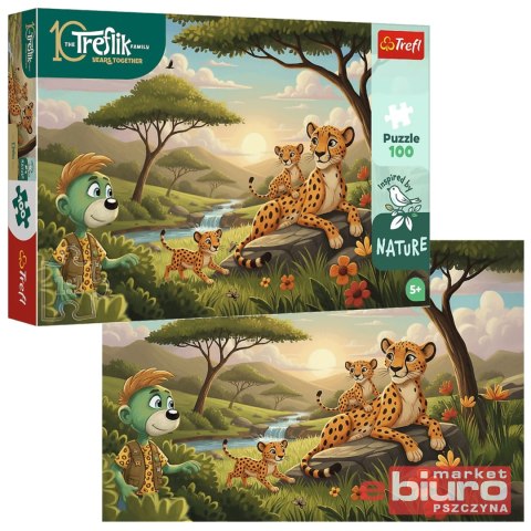 PUZZLE 100 INSPIRED BY NATURE GEPARDY TREFLIKI TRE