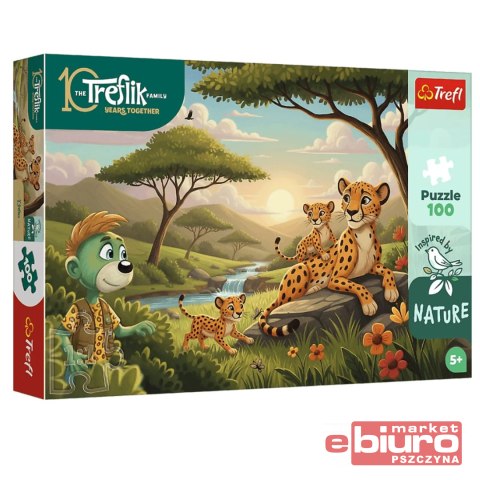 PUZZLE 100 INSPIRED BY NATURE GEPARDY TREFLIKI TRE
