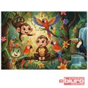 PUZZLE 100 INSPIRED BY NATURE MAŁPKI I PRZYJACIELE