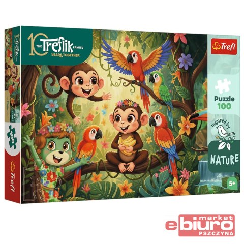 PUZZLE 100 INSPIRED BY NATURE MAŁPKI I PRZYJACIELE