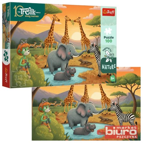 PUZZLE 100 WESOŁA FERAJNA RODZINA TREFLIKÓW 16571