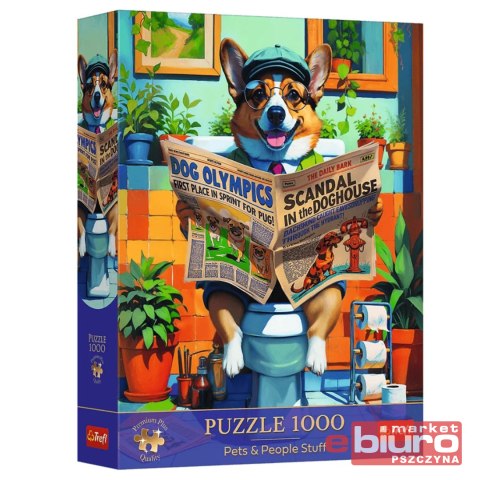 PUZZLE 1000 CORGI W TOALECIE 12140 TREFL