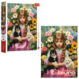 PUZZLE 1000 DZIEWCZYNKA Z KOTAMI 10976 TREFL