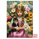 PUZZLE 1000 DZIEWCZYNKA Z KOTAMI 10976 TREFL