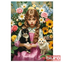 PUZZLE 1000 DZIEWCZYNKA Z KOTAMI 10976 TREFL