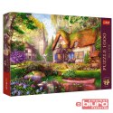 PUZZLE 1000 TEA TIME UROCZA CHATKA W LESIE TREFL