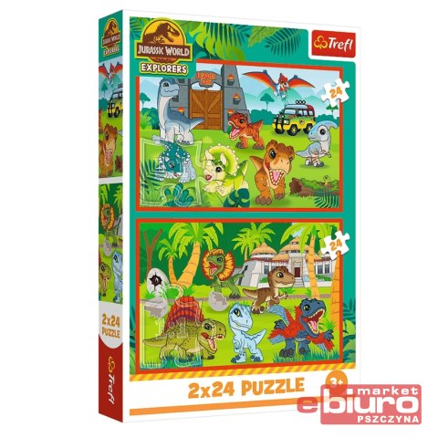 PUZZLE 2X24 MAŁE DINOZAURY 34437 TREFL
