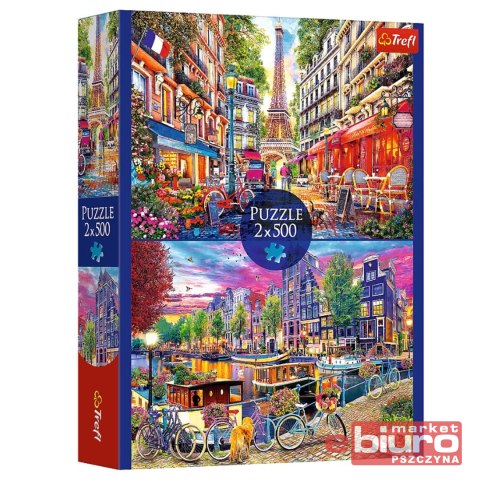 PUZZLE 2X500 EUROPEJSKIE STOLICE 37496 TREFL