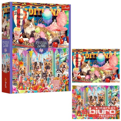 PUZZLE 2X500 PUSZYŚCI PRZYJACIELE 37495 TREFL