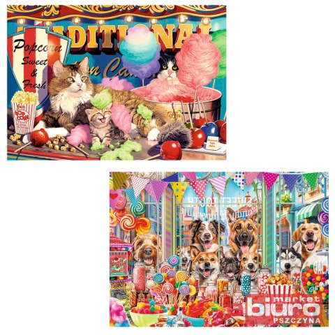 PUZZLE 2X500 PUSZYŚCI PRZYJACIELE 37495 TREFL