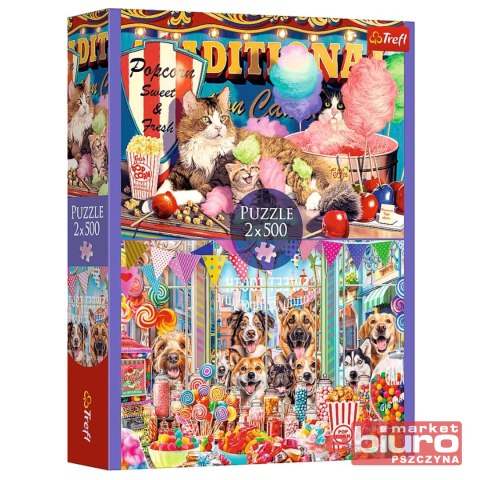 PUZZLE 2X500 PUSZYŚCI PRZYJACIELE 37495 TREFL