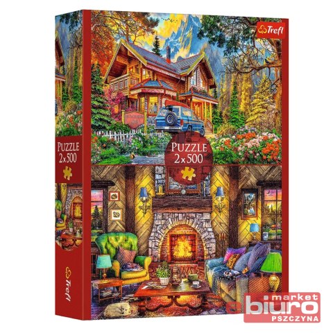 PUZZLE 2X500 WYCIECZKA W GÓRY 37534 TREFL