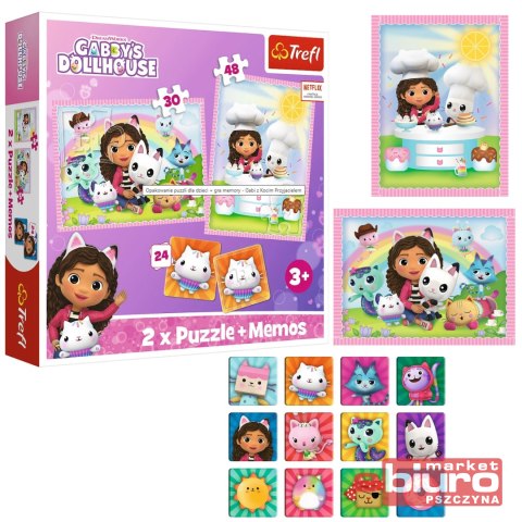 PUZZLE 2W1+MEMOS GABI Z KOCIM PRZYJACIELEM 93382