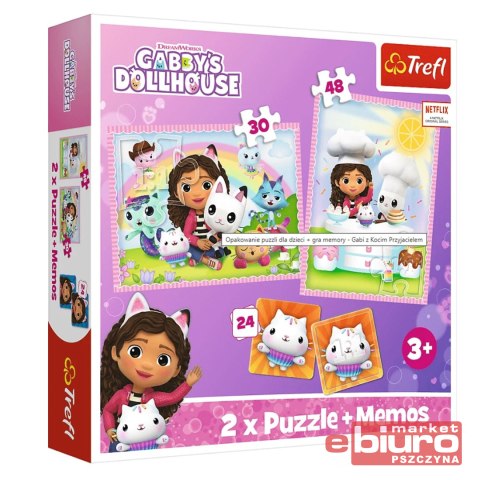PUZZLE 2W1+MEMOS GABI Z KOCIM PRZYJACIELEM 93382