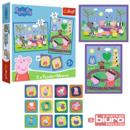PUZZLE 2W1+MEMOS RADOSNE CHWILE Z ŚWINKĄ PEPPĄ TRE