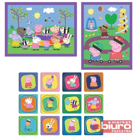 PUZZLE 2W1+MEMOS RADOSNE CHWILE Z ŚWINKĄ PEPPĄ TRE