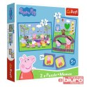 PUZZLE 2W1+MEMOS RADOSNE CHWILE Z ŚWINKĄ PEPPĄ TRE
