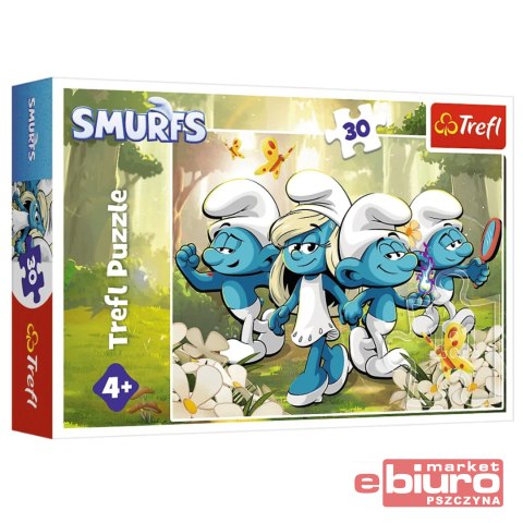 PUZZLE 30 SMERFNE PRZYGODY 18317 TREFL
