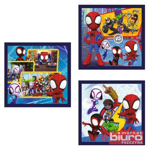 PUZZLE 3W1 PRZYGODY SPIDEYA I PRZYJACIÓŁ 34892 TRE