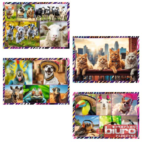 PUZZLE 4X250 ZABAWNE ZWIERZAKI 13313 TREFL