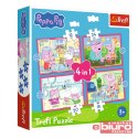PUZZLE 4W1 PEPPA UWIELBIA PRZYGODY 34672 TREFL