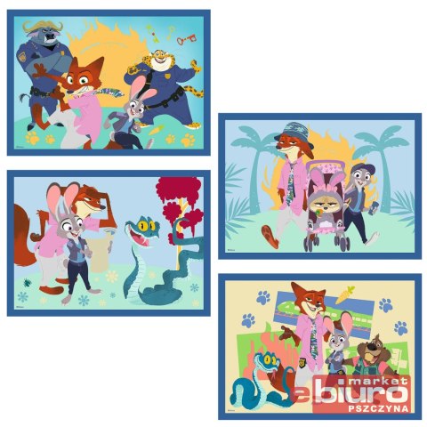 PUZZLE 4W1 ZOOTOPIA PEŁNA PRZYGÓD 34677 TREFL