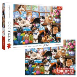 PUZZLE 500 KOCIA RODZINA 37425 TREFL