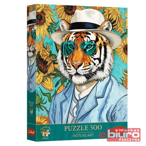 PUZZLE 500 PAN TYGRYS I SŁONECZNIKI 37626 TREFL