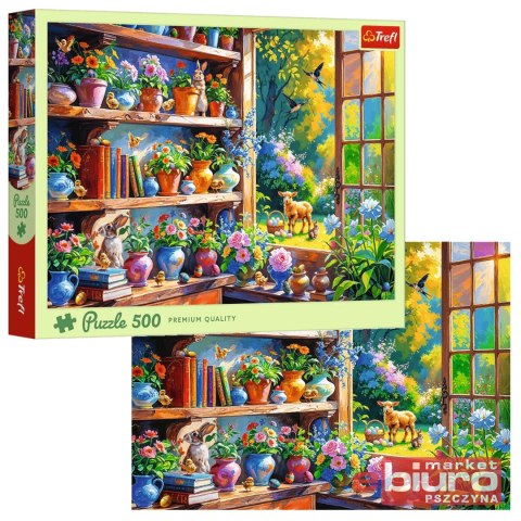 PUZZLE 500 WIOSENNY PORANEK W ORANŻERII 37558 TREF