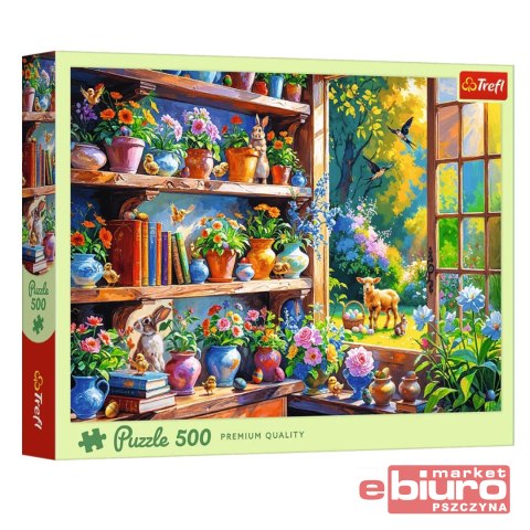 PUZZLE 500 WIOSENNY PORANEK W ORANŻERII 37558 TREF