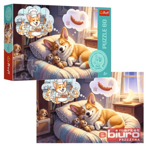 PUZZLE 60 CORGI W KRAINIE SNÓW 17434 TREFL