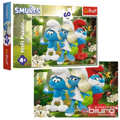 PUZZLE 60 ZACZAROWANY LAS SMERFY 17401 TREFL