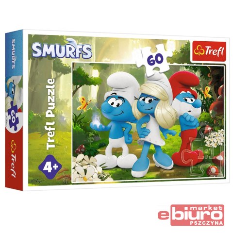 PUZZLE 60 ZACZAROWANY LAS SMERFY 17401 TREFL