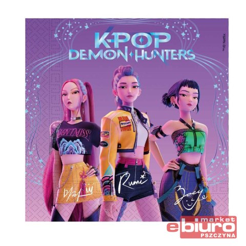 SERWETKI PAPIEROWE K-POP DEMON HUNTERS 33X33CMA'20