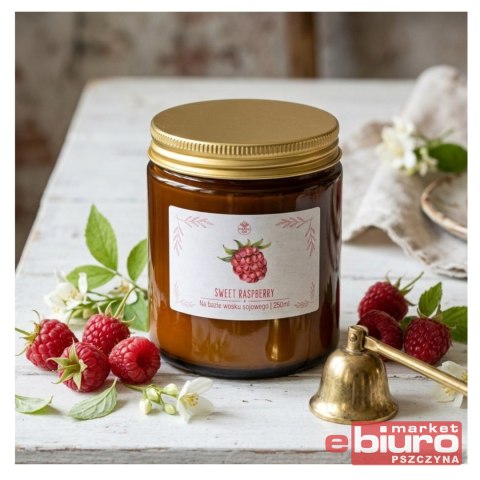ŚWIECZKA SMELL ME SWEET RASPBERRY 250ML PAVONCELLA