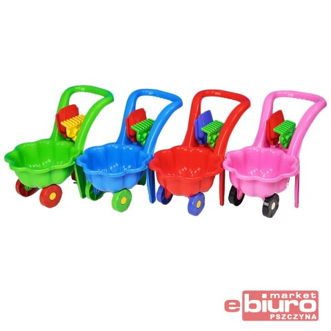 TACZKA STOKROTKA Z ŁOPATKĄ I GRABKAMI W-51