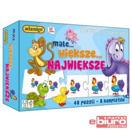 UKŁADANKA EDUKACYJNA MAŁE WIĘKSZE NAJWIĘKSZE ADAMIGO
