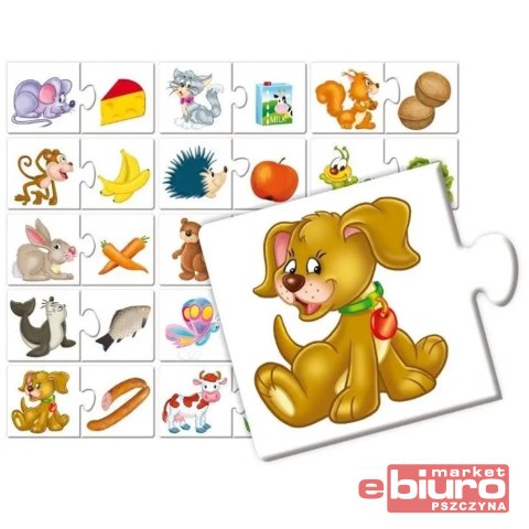 PUZZLE UKŁADANKA ZWIERZAKI I PRZYSMAKI ADAMIGO