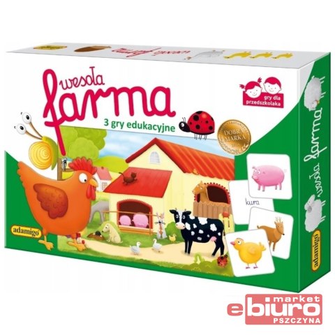 GRA PLANSZOWA WESOŁA FARMA LOTERYJKA OBRAZKOWA ADAMIGO