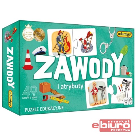 PUZZLE EDUKACYJNE ZAWODY I ATRYBUTY ADAMIGO