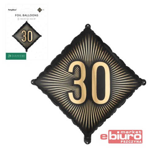 BALON FOLIOWY "30" 46X46CM PARTYDECO