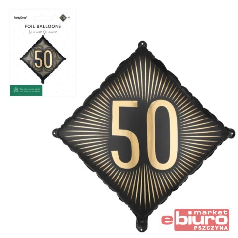 BALON FOLIOWY "50" 46X46CM PARTYDECO
