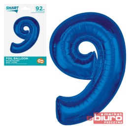 BALON FOLIOWY CYFRA 9 NIEBIESKA 92CM GODAN